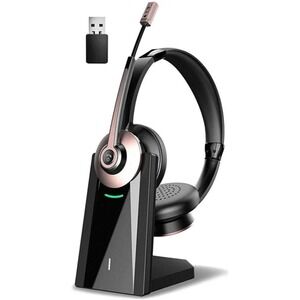 Wireless Headset‎ with Microphone Noise Canceling Mic 26 Hours Talk Time